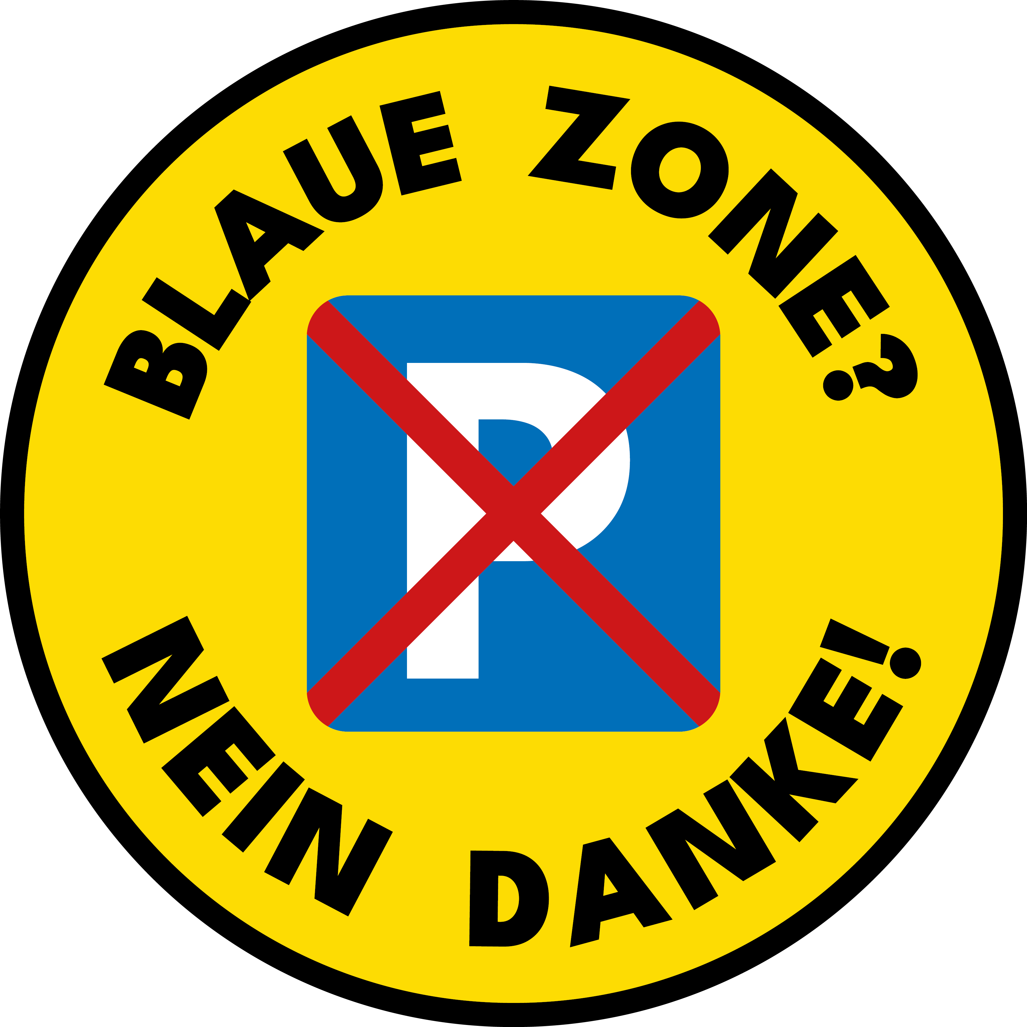 Nein zur blauen Zone Logo